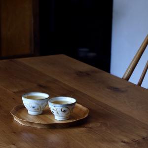 トレー 輪花盆 木製 おしゃれ お盆 小物 ト...の詳細画像3