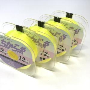 ゴーセン　テーパーラインちから糸（5本巻）黄緑　13m　2-12号_540822