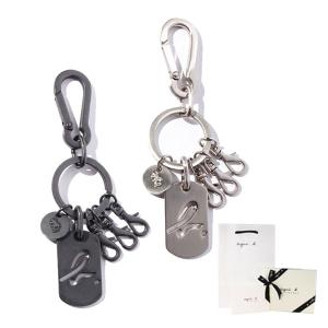 agnes b.（アニエスベー） Airtagキーホルダー ロゴ メンズ レディース