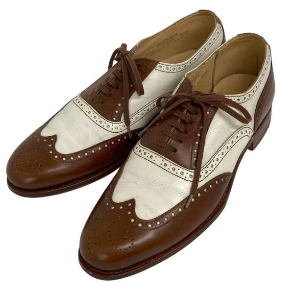 GRENSON/グレンソン/コンビ/フルブローグ/ドレスシューズ/サイズ6/メンズ/ベージュ/ホワイ...