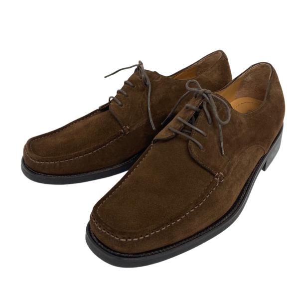 美品/YANKO/ヤンコ/スエード/Uチップシューズ/ビジネスシューズ/ブラウン/メンズ/7.5/R...