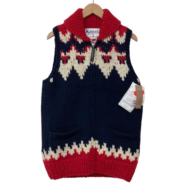 タグ付き/KANATA/カナタ/カウチン/ベスト/カナダ製/サイズ40/メンズ/RS0260