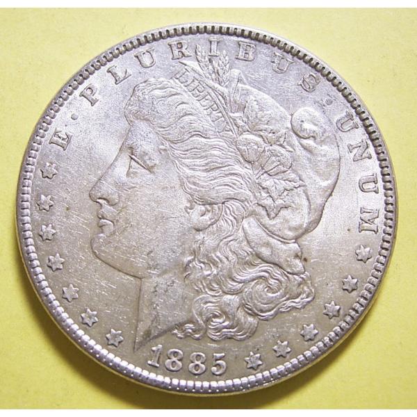 1885年  アメリカ、モルガン1ドル銀貨、XF