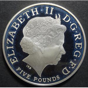 2010年イギリス5ポンド銀貨、プルーフ未使用｜setagaya-coin-pro