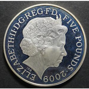 2009年イギリス5ポンド銀貨、プルーフ未使用｜setagaya-coin-pro