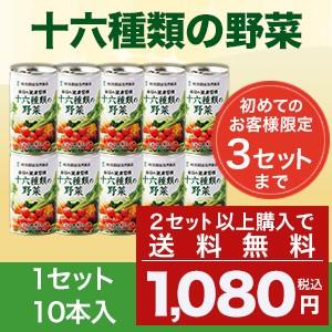【初めてのお客様限定】【世田谷自然食品公式】毎日の健康習慣　十六種類の野菜　10本セット[1家族様1回限り3セットまで購入可]