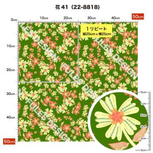 花柄 生地 布 ストレッチニット生地 UVカッ...の詳細画像1
