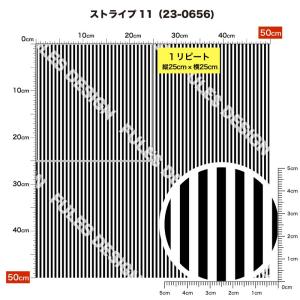 ストライプ柄 ニット生地 布 2wayストレッ...の詳細画像1