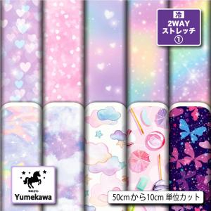 2wayストレッチ ニット生地 布 ゆめかわ柄 ...の商品画像