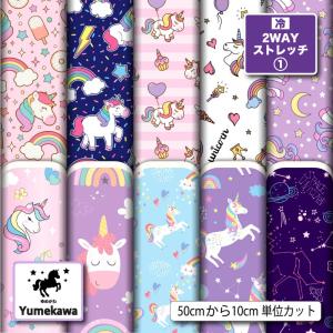 2wayストレッチ ニット生地 布 ゆめかわ柄 UVカット 犬服 レオタード スポーツウエア 商用利用可能 手芸 (yume_3) 爆買