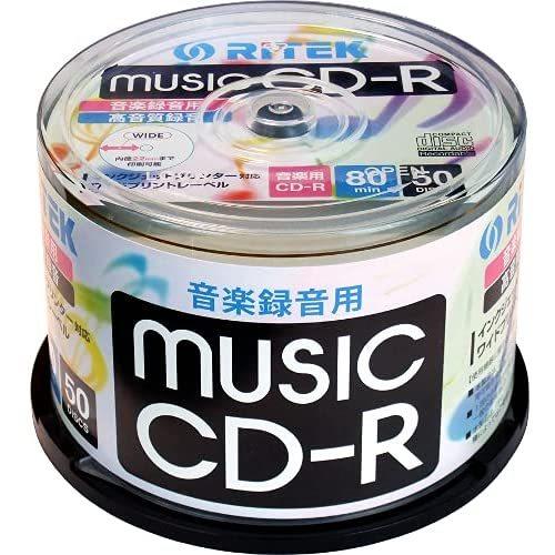 【10個セット】RiDATA 音楽用CD-R 80分／50枚スピンドルケース IJP対応 CD-RM...