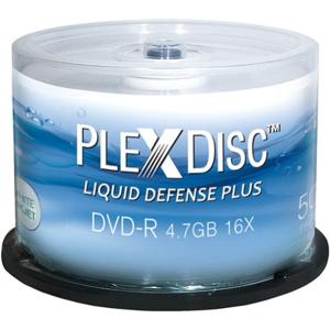 【12個セット】PLEXDISC PLX-DR16LD50 (Liquid Defence) データ用 DVD-R 耐水＆光沢写真画質ワイドホワイトレーベル  Vガード OCP方式対応｜setiaworks