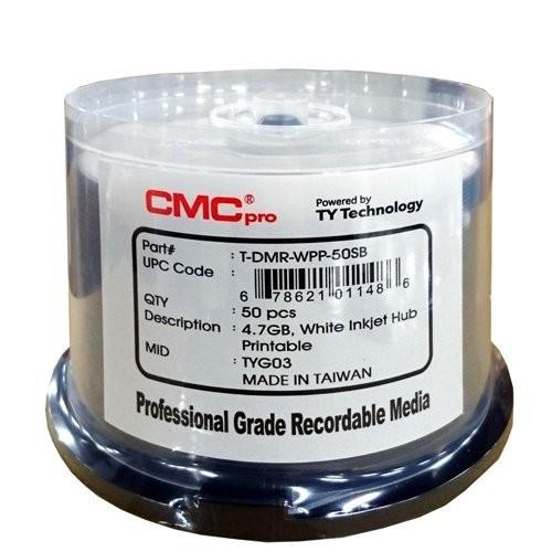 CMCpro T-DMR-WPP-50SB データ用DVD-R ワイド白プリンタブル 50枚スピンド...