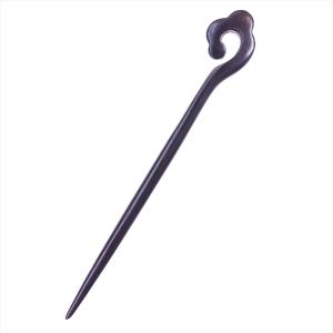 かんざし 木製 簪 天然木 黒檀 35 狐面 : かっさと櫛の専門店 華蔵かっ