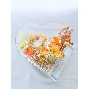 プリザーブドフラワー/ピアノアレンジ黄色の花と...の詳細画像4