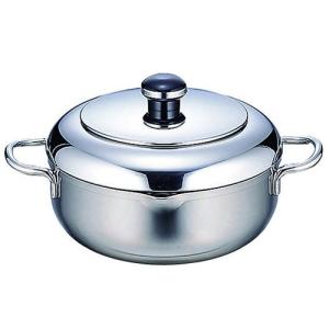 カンダ ハイグレード アルミ片手鍋 寸胴　目盛付 30cm 12L) 蓋つき ラーメン特選 厨房用品 / ハイグレード アルミ寸胴鍋 目盛付 30cm(20L