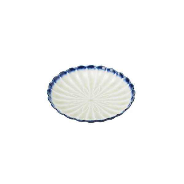 中皿 / 藍流花型５.０皿 寸法:16.7×3cm