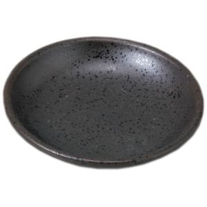 小皿 和食器 / 黒伊賀風玉渕3.0皿 寸法: 9.7 x 2.3cm｜setomono-honpo