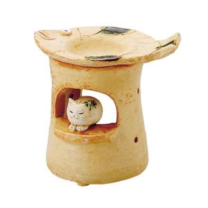 茶香炉 島ねこ 茶香炉 [12×8.5×高さ11.5cm] | おしゃれ かわいい ギフト｜setomono-honpo