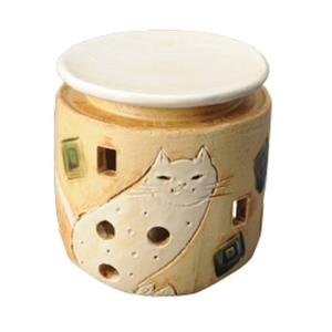 茶香炉 白猫 茶香炉 [直径9.5×高さ9cm] | おしゃれ かわいい ギフト｜setomono-honpo