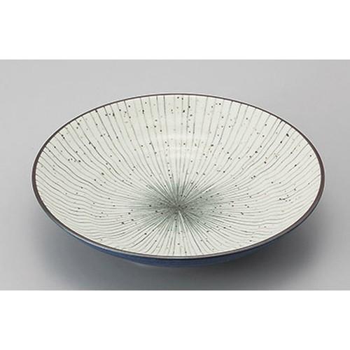 和食器 めん皿 / クリーム細十草7.5メン皿 寸法:22.7 x 4.8cm