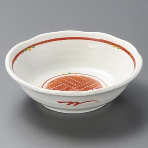 小鉢 赤絵丸紋粉引4.5鉢 [ 13.5 x 4cm ]  | 小鉢 和食器 洋食器 おしゃれ 業務用