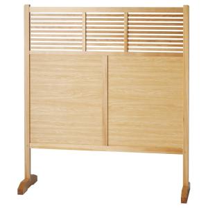 インテリア 衝立 / 民芸衝立格子/木目・白 寸法: 120 × 38 × 135cm