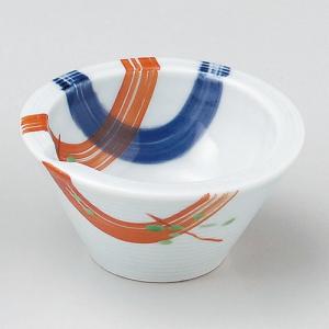 ☆ 小付 ☆ 錦朱呉須刷毛片口珍味 [ 9.3 x 4.6cm ] 【 料亭 旅館 和食器 飲食店 業務用 】