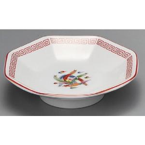 5個セット ☆ 中華食器 鳳凰八角高台皿 [ 185 x 45mm ] 【中華食器