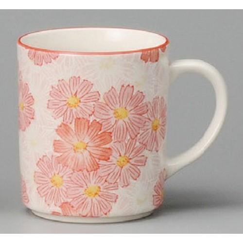 ☆ マグカップ ☆ 華々赤切立マグ [ 80 x 93mm・300cc ] 【レストラン カフェ 喫...