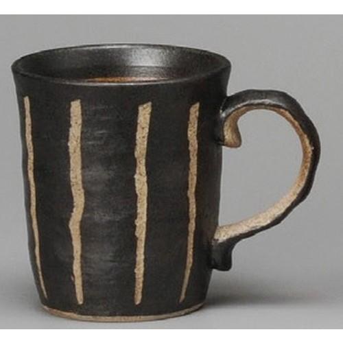 ☆ マグカップ ☆ 彫十草マグカップ（黒） [ 80 x 92mm・240cc ] 【レストラン カ...