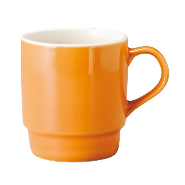 食器 / オレンジ色スタックマグ(新型) 寸法:80×92mm・340cc