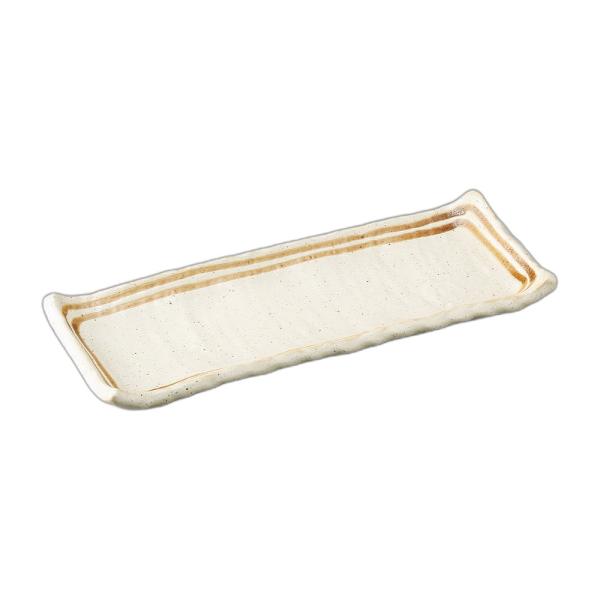 クリーム粉引ライン付出皿 [ 24×9.5×2cm ] | 前菜皿 | 食器 かわいい おしゃれ プ...