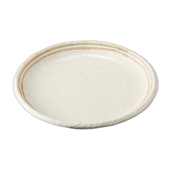 クリーム粉引ライン7.0丸皿 [ 20.5×2.5cm ] | 中皿 | 食器 かわいい おしゃれ ...