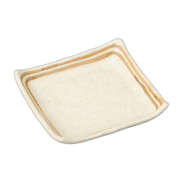 クリーム粉引ライン4.0角皿 [ 12×12×2.3cm ] | 角皿 | 食器 かわいい おしゃれ...