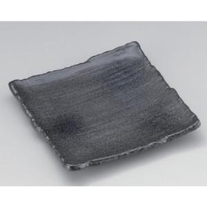 10個セット 白黒刷毛四方鉢 19.5×19.5×8.2㎝ 盛鉢 セトモノホンポ 10個セット ☆ 盛鉢 ☆白黒刷毛四方鉢 [ 19.5 x 8.2cm 720g ] | 和食器