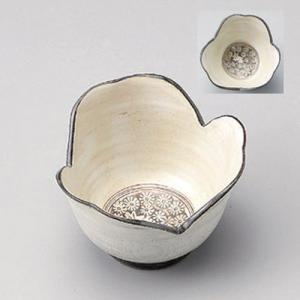 茶道具 菓子器 菓子鉢 割山椒又は絵唐津 四方 岡本作礼作 茶道