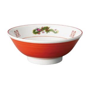 赤巻三ツ竜切立6.8丼 [ 21.5×7.5cm 675g ] | ラーメン鉢 食器 かわいい