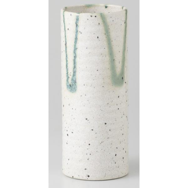 白三彩円筒大花瓶[品：花瓶×1／φ11.5×25.5cm 箱：27.2×12×12.5cm]| 食器