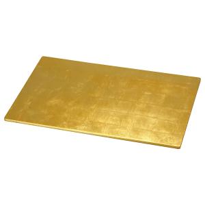 金色長角敷膳 中 寸法:約40×28×t0.6c...の商品画像