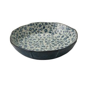 古染唐草　カヤメ五〇深皿