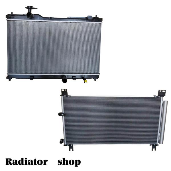 ２点セット 新品  ラジエーター コンデンサー ノア ZRR80G ZRR80W ZRR85G ZR...
