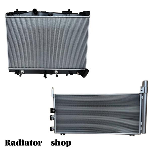 ２点セット 新品ラジエーター コンデンサージャパンタクシー NTP10 JPN TAXY 即納 ラジ...