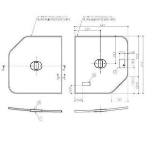 [EKK80038WR4]TOTO 1400クレイドル断熱風呂蓋R〈EKK80038WR3の後継品〉