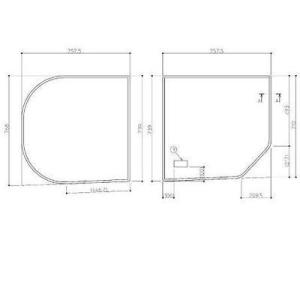 [EKK80060WR2]TOTO　1600ラウンド風呂蓋R〈EKK80060WR1の後継品〉