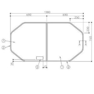 [EKK81014WWG2]TOTO 組合せ2枚風呂蓋1400サイズ〈EKK81014WWG1の後継...