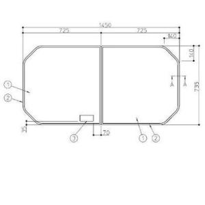 TOTO 【EKKS6ALAA21WN】TOTO 風呂ふた 部品 160ラウンド軽量蓋2枚L