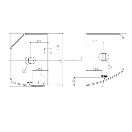 [EKK81120WR4]TOTO 風呂ふた 12用2枚風呂蓋R 把手付〈EKK81120WR3の後...