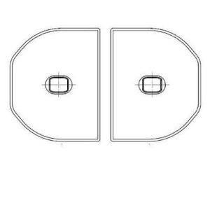 TOTO 風呂ふた 160ラウンド軽量蓋2枚L 【EKKS6ALAA21WN】 : 建材と住設