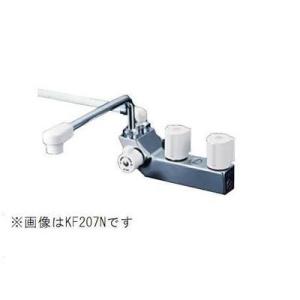 [KF207RNR3]KVK　水栓金具 デッキ型一時止水付2ハンドルシャワー　右側シャワー 300m...